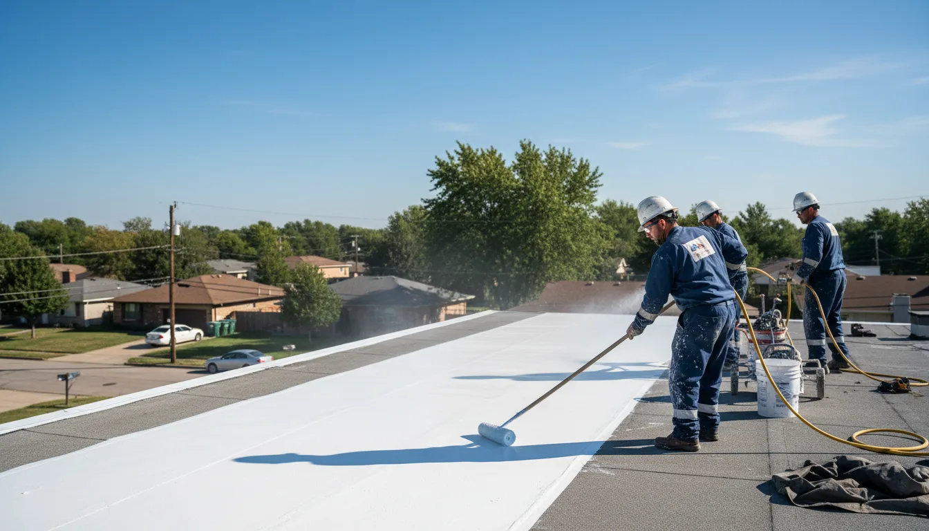 Commercial roof coating in Strang, OK near me